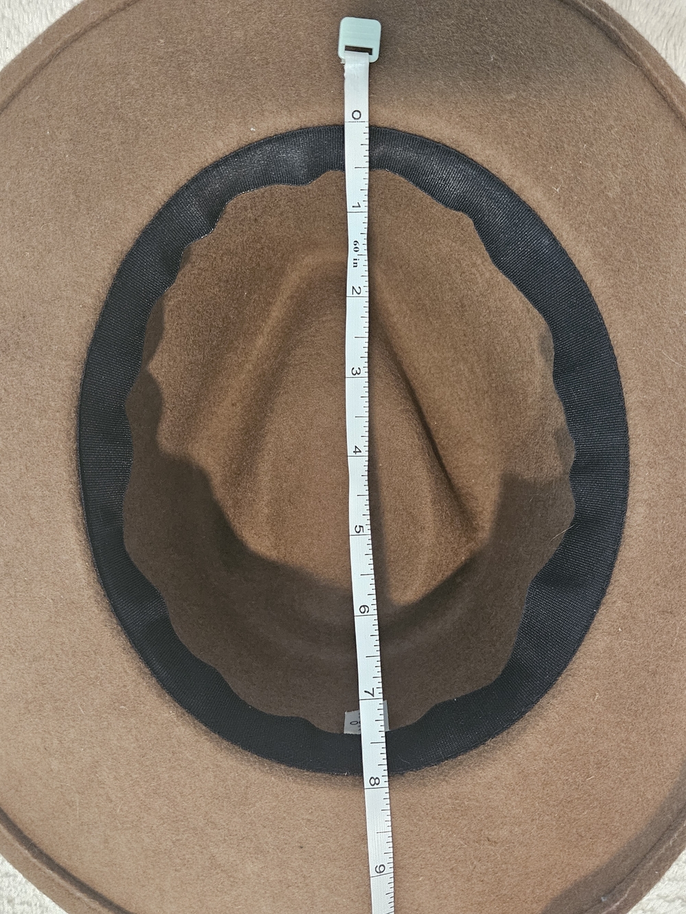 ALDO Brown Felt Fedora Hat with Gold Chain Size S/M Bohemian Feminine - Picture 6 of 8